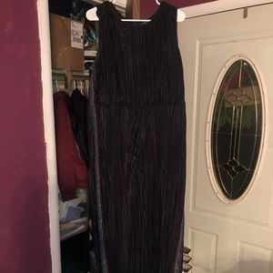 Wild Fable Black Jumpsuit with Rainbow Accent